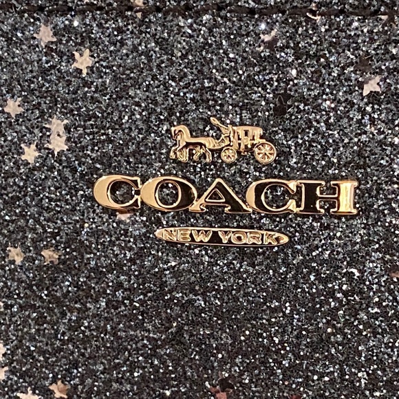 BRAND NEW - Never Used Coach Star Glitter Wristlet - Midnight Blue Color - Picture 3 of 9